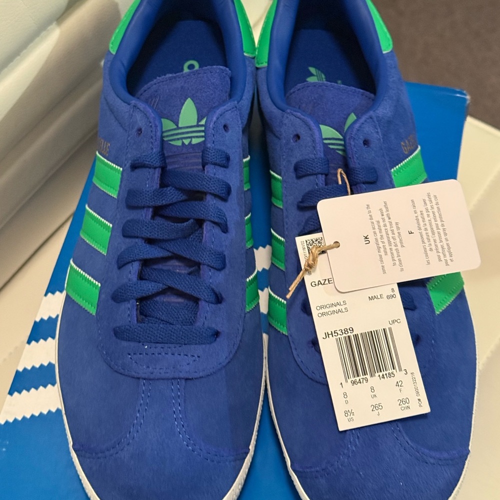 Adidas Men's Sneakers in Blue and Green